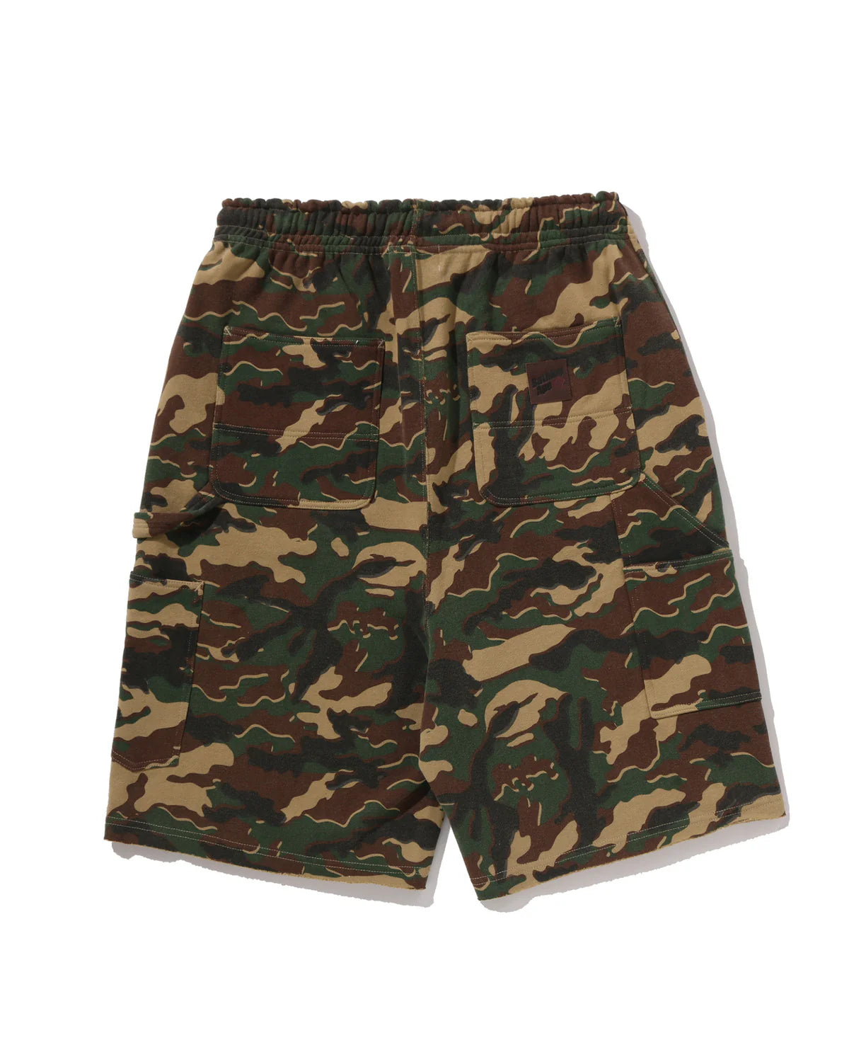 Glitch Woodland Camo Double Knee Relaxed Fit Sweat Shorts
