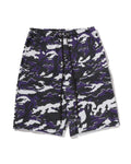 Glitch Woodland Camo Double Knee Relaxed Fit Sweat Shorts