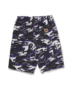 Glitch Woodland Camo Double Knee Relaxed Fit Sweat Shorts