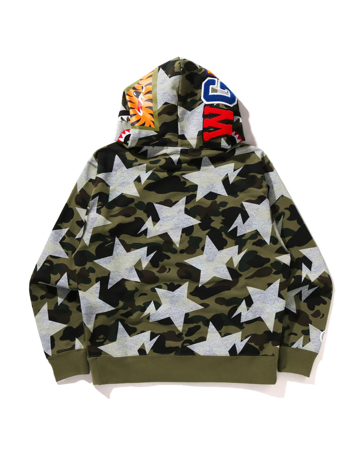 STA Over Print 1st Camo Shark Cropped Fit Pullover Hoodie
