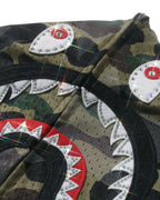 STA Over Print 1st Camo Mesh Shark Cropped Fit Full Zip Hoodie