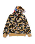 STA Over Print 1st Camo Mesh Shark Cropped Fit Full Zip Hoodie
