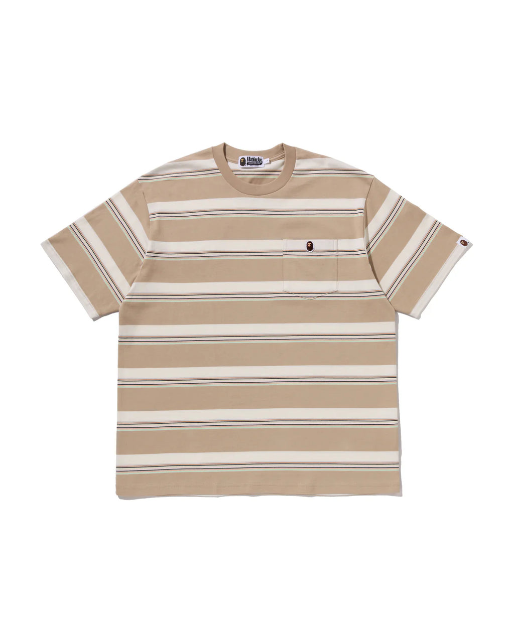 Stripe One Point Relaxed Fit Pocket Tee