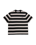 Stripe One Point Relaxed Fit Pocket Tee