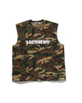 Glitch Woodland Camo Heavy Wash Bathing Ape Cropped Fit Tank