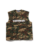 Glitch Woodland Camo Heavy Wash Bathing Ape Cropped Fit Tank