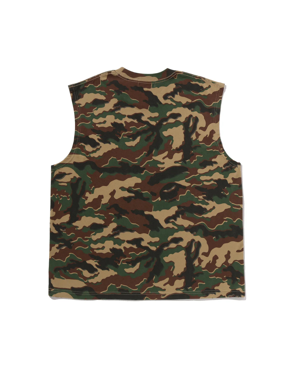 Glitch Woodland Camo Heavy Wash Bathing Ape Cropped Fit Tank