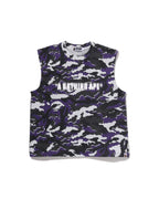 Glitch Woodland Camo Heavy Wash Bathing Ape Cropped Fit Tank