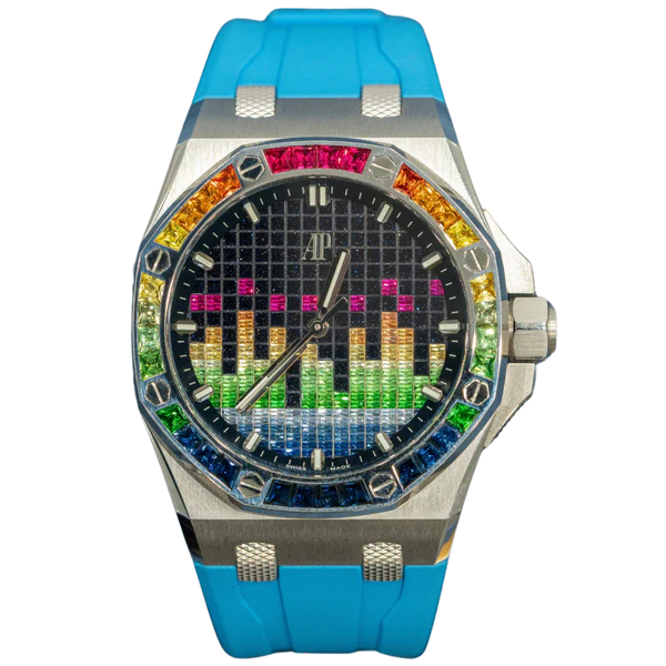 Audemars Piguet Royal Oak Offshore Ref. 15601BC.YY.D343CA.01 White Gold Full Rainbow Factory Set Music Edition