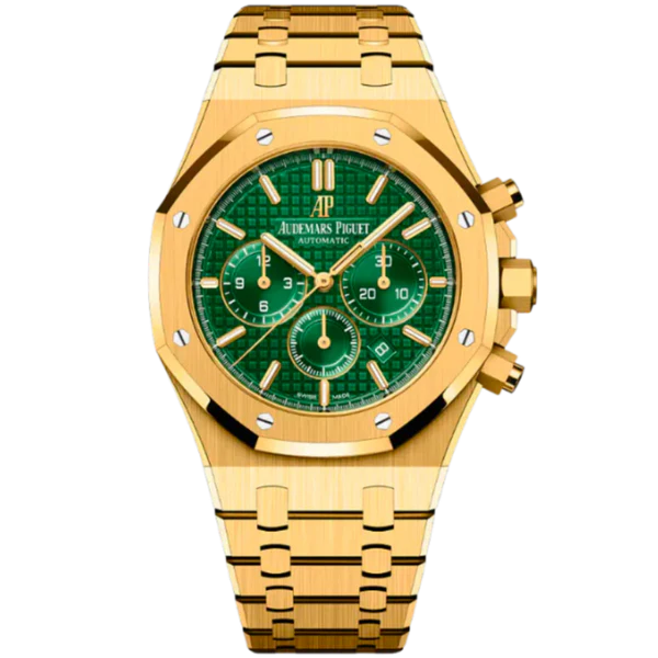 Audemars Piguet 41MM Royal Oak Chronograph Ref. 26331BA.OO.1220BA.02 Yellow Gold Green Dial