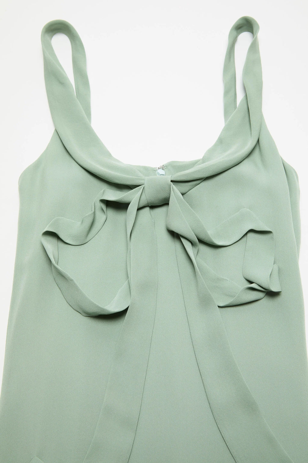 Silk midi dress with bow