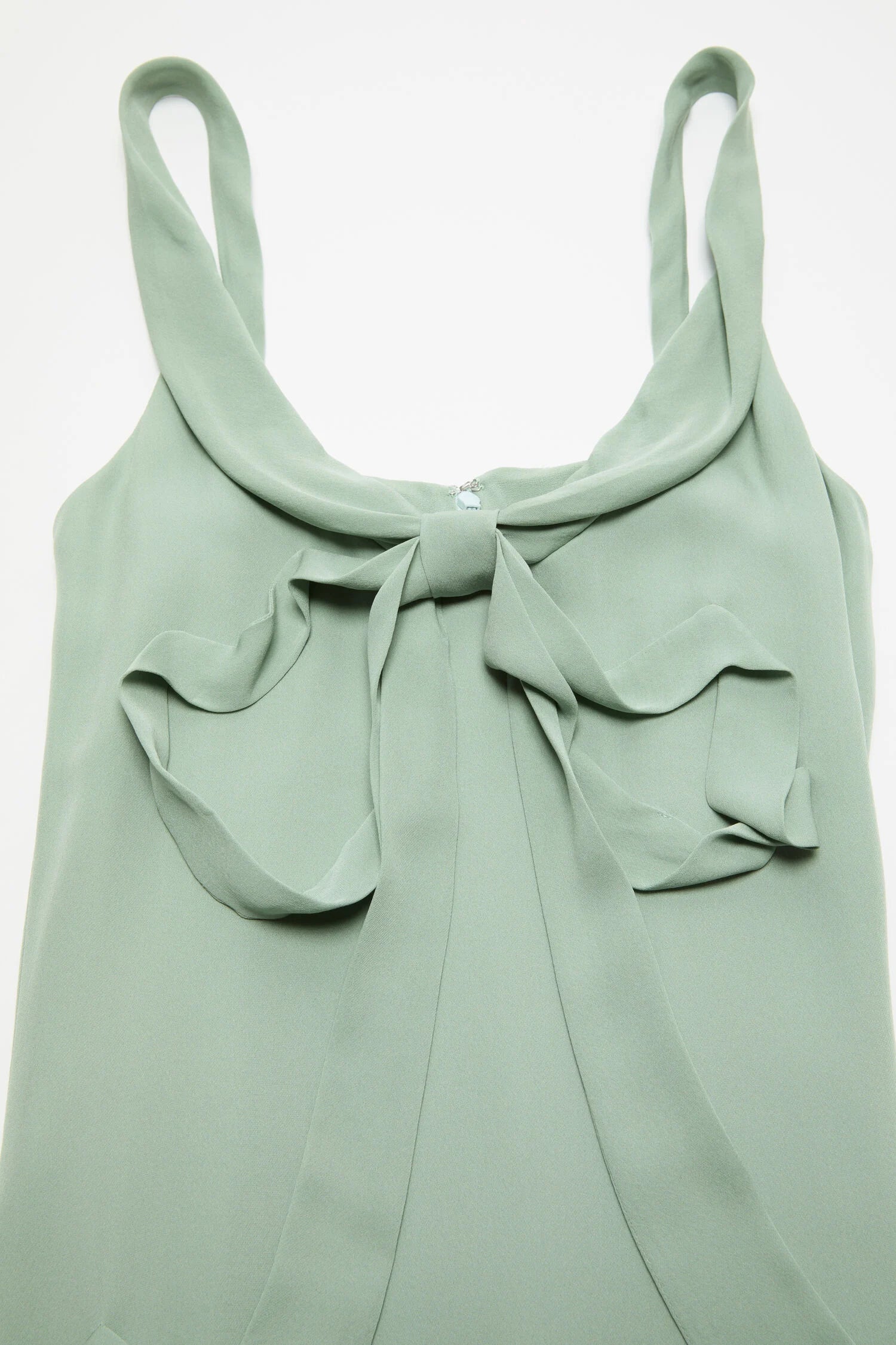 Silk midi dress with bow