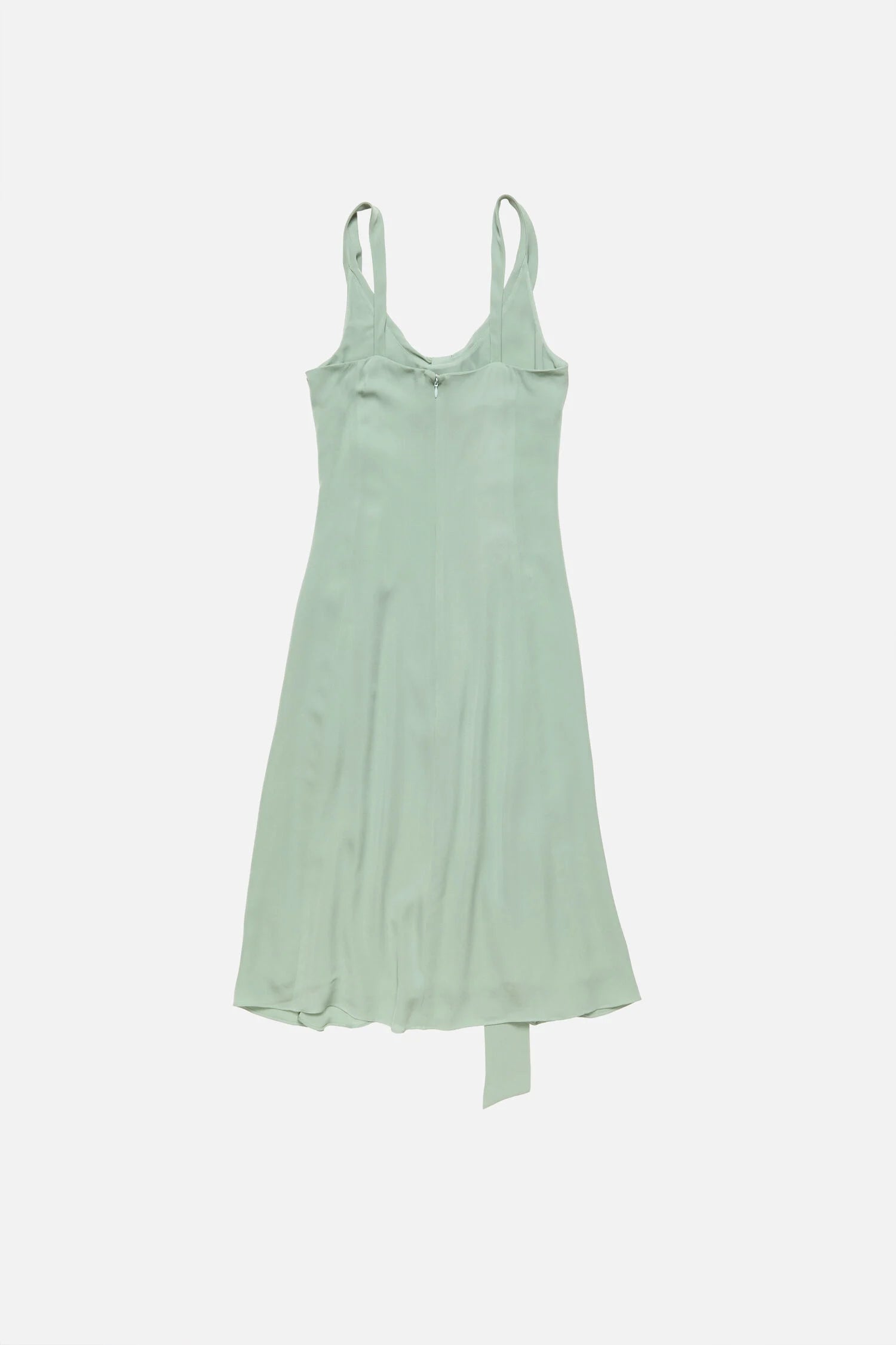 Silk midi dress with bow