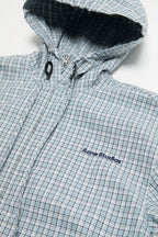 Hooded check jacket