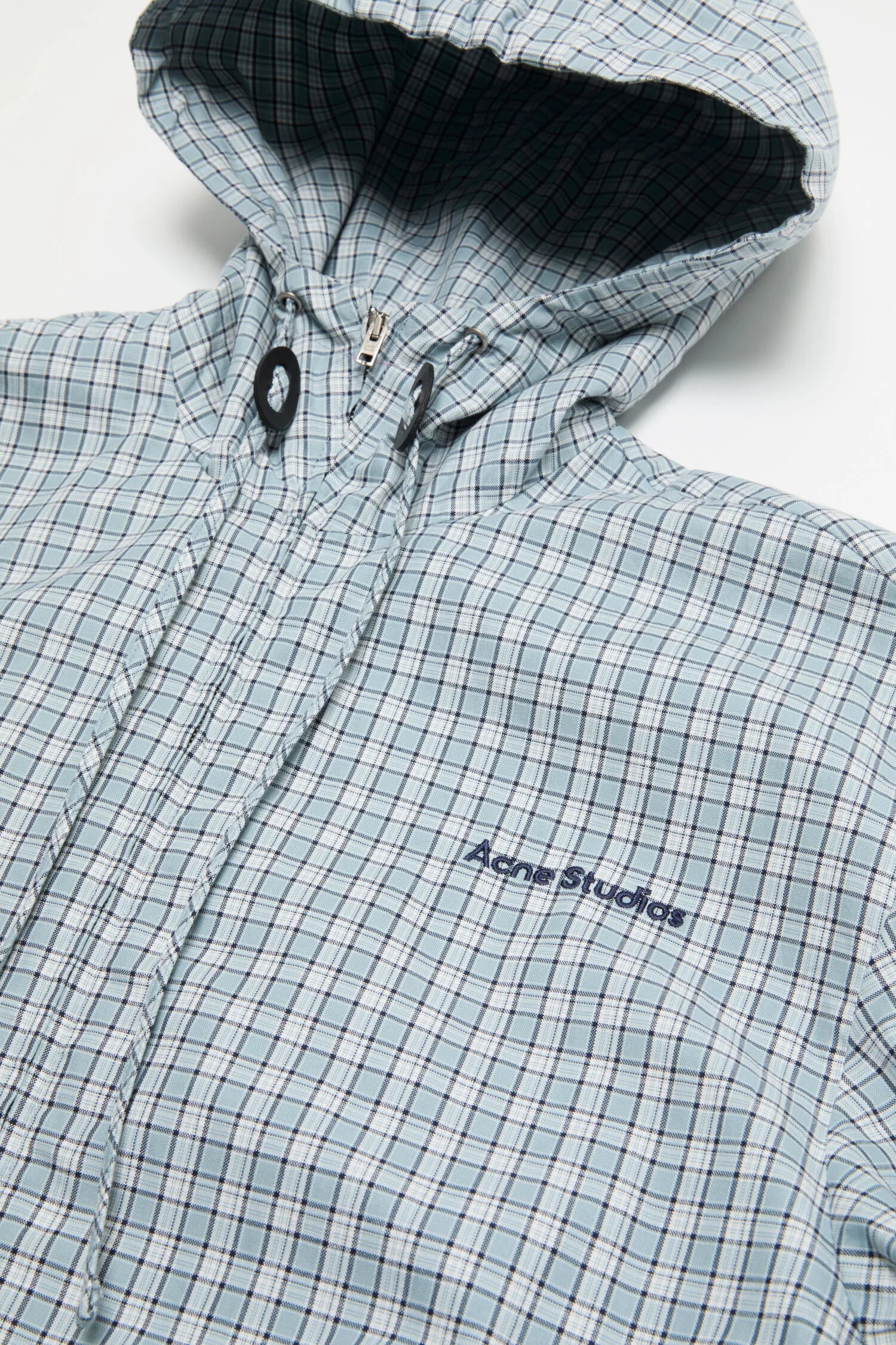Hooded check jacket