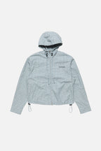 Hooded check jacket