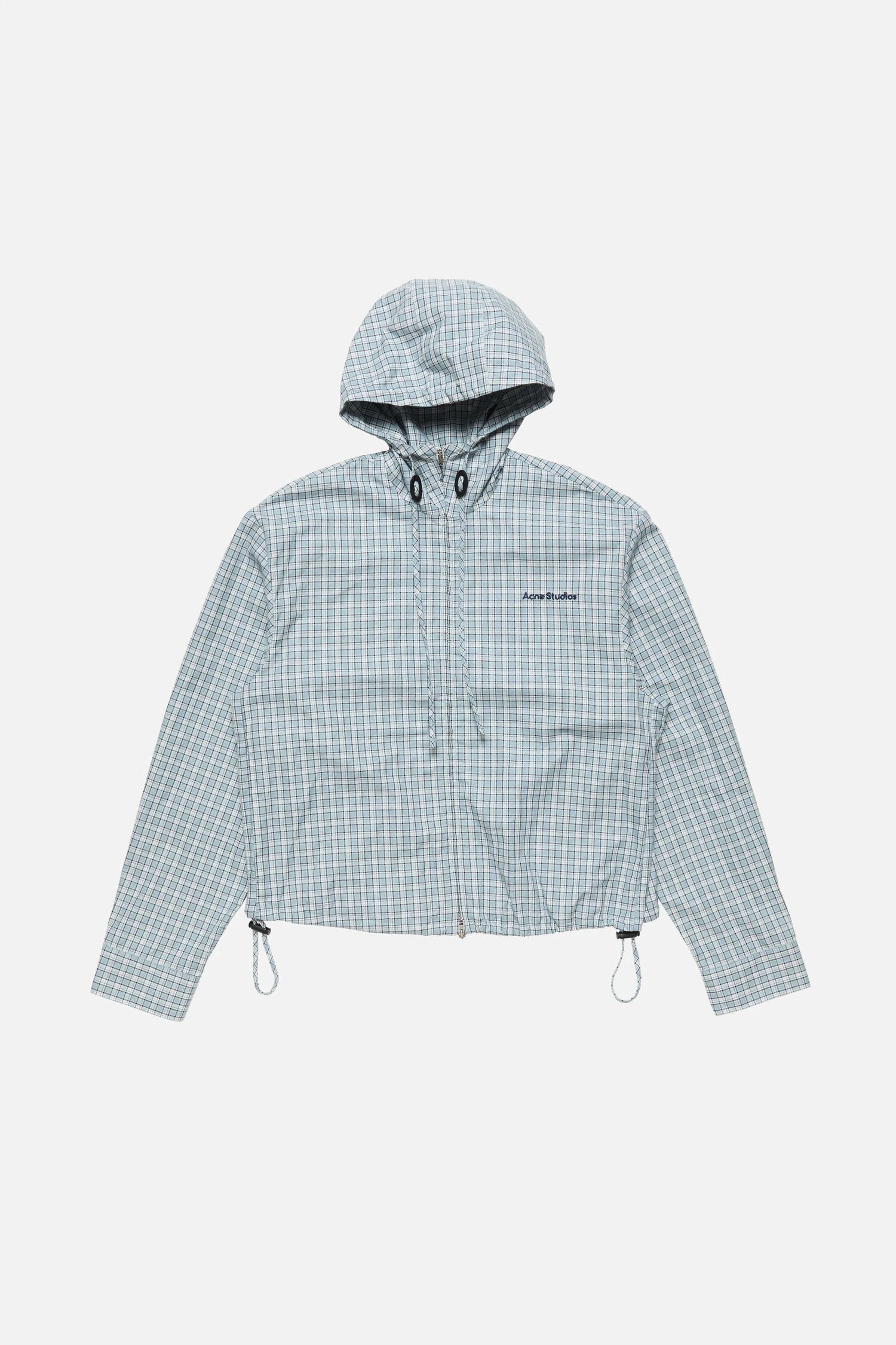 Hooded check jacket