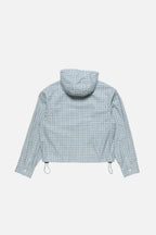 Hooded check jacket