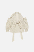 Cut-out blouse with bow