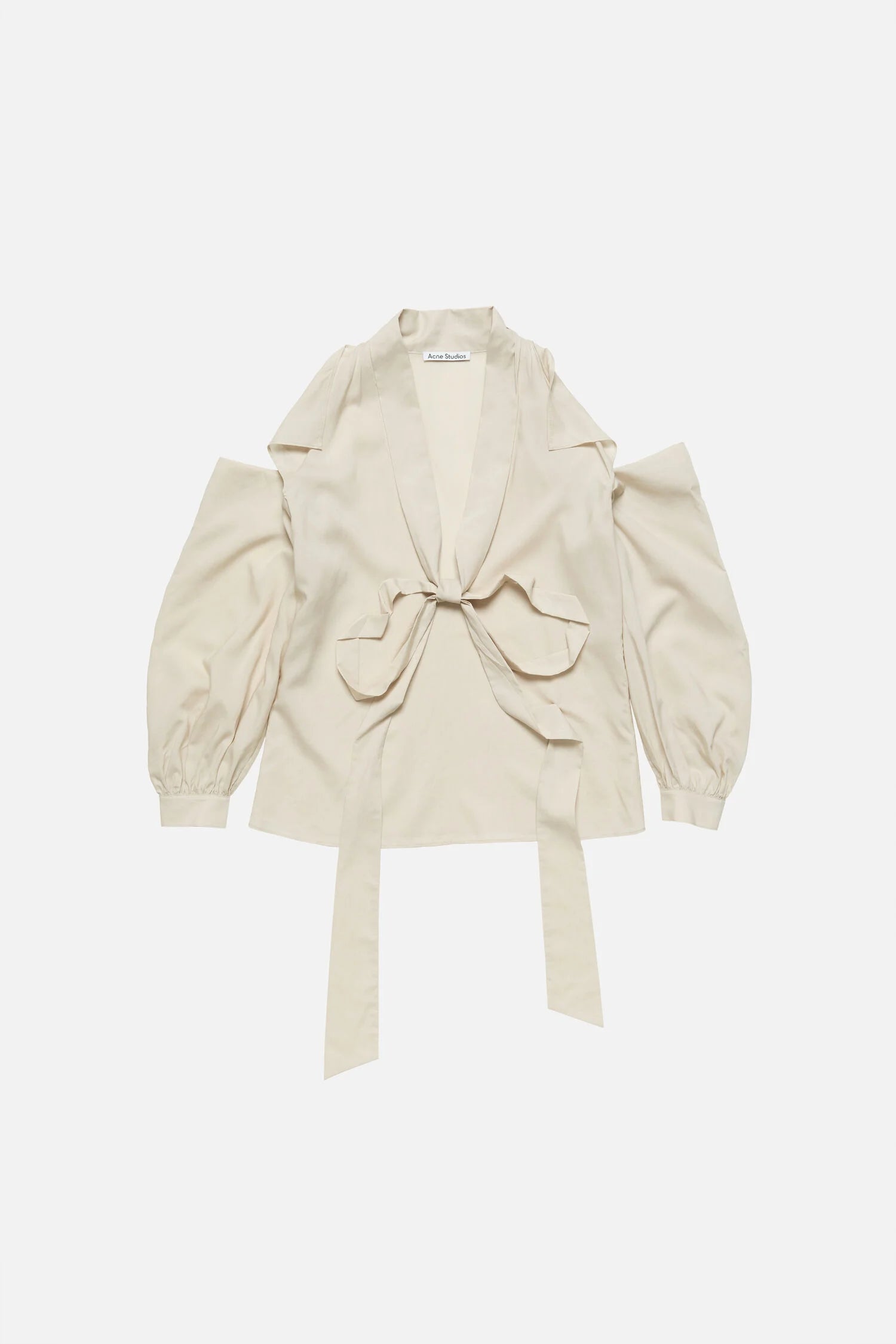 Cut-out blouse with bow