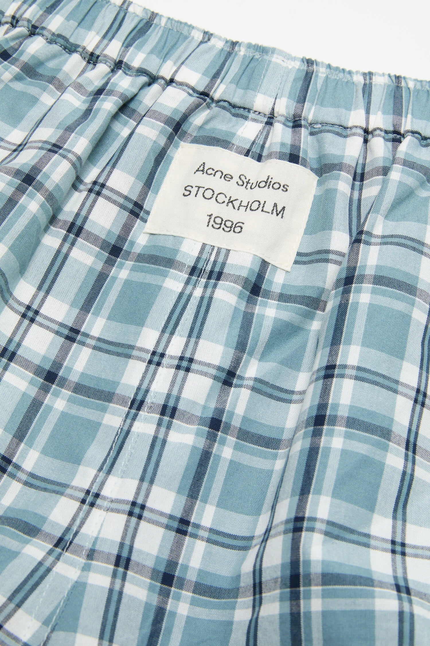 Gathered check shorts