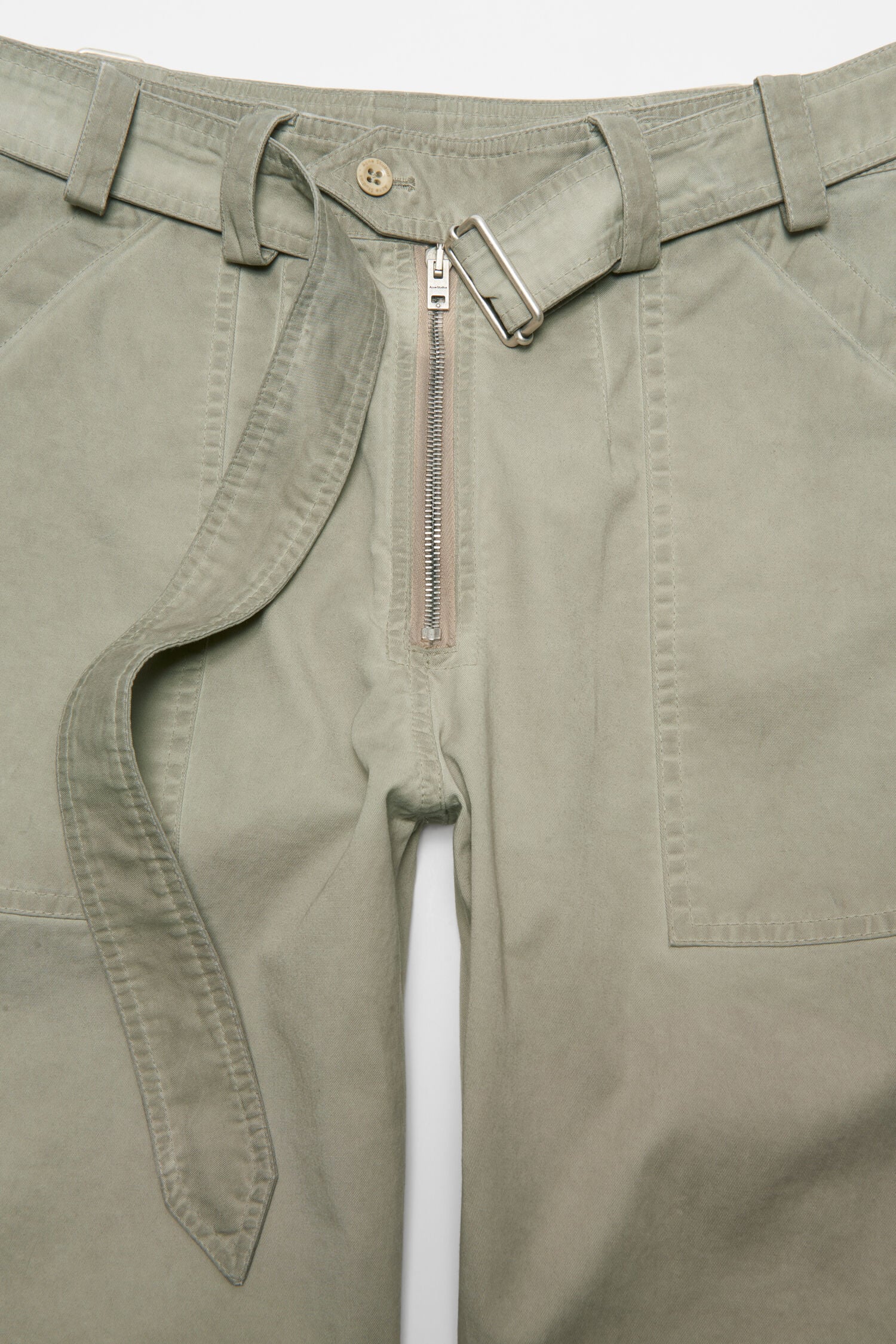 Twill trousers with belt