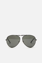 METAL AVIATOR SUNGLASSES - Black