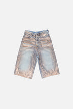 Glitter denim shorts