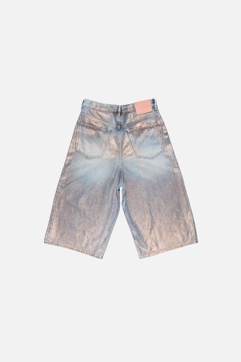 Glitter denim shorts