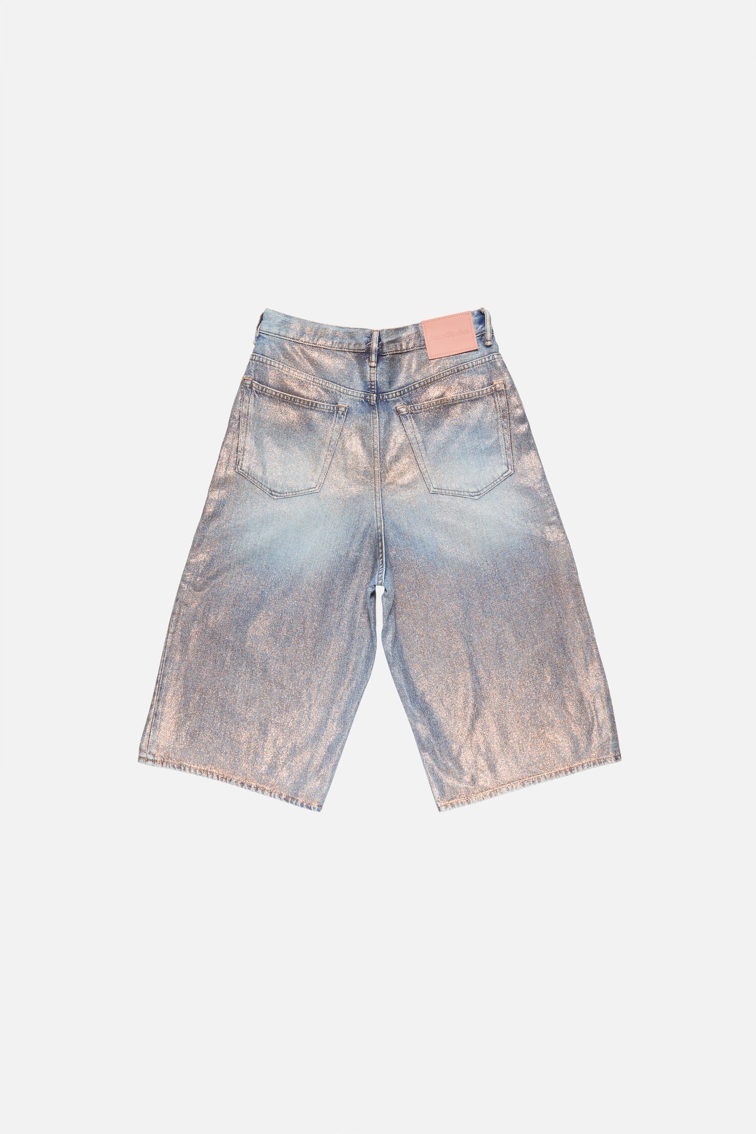Glitter denim shorts
