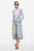 Trompe-l’œil denim shorts
