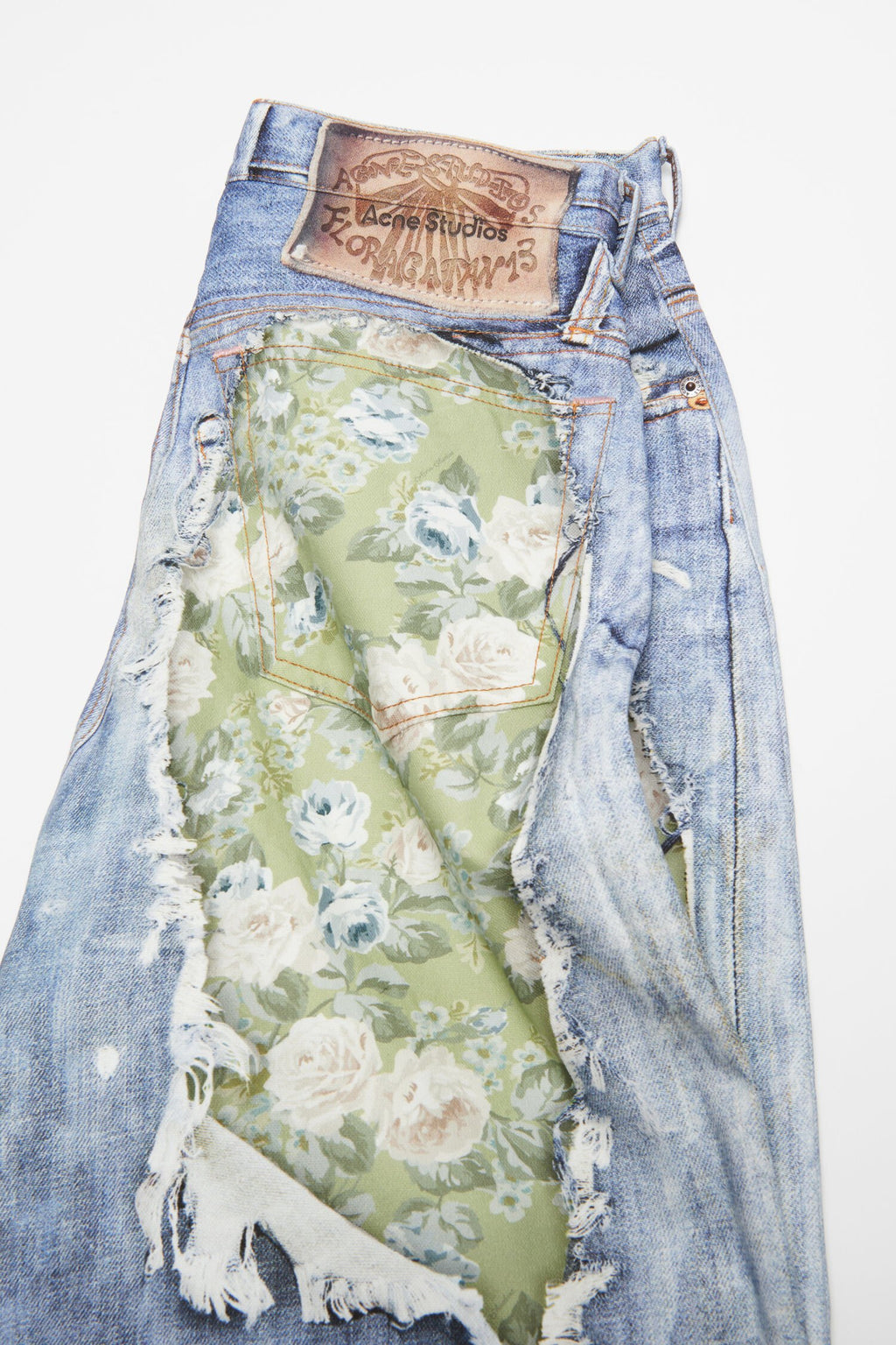Trompe-l’œil denim shorts