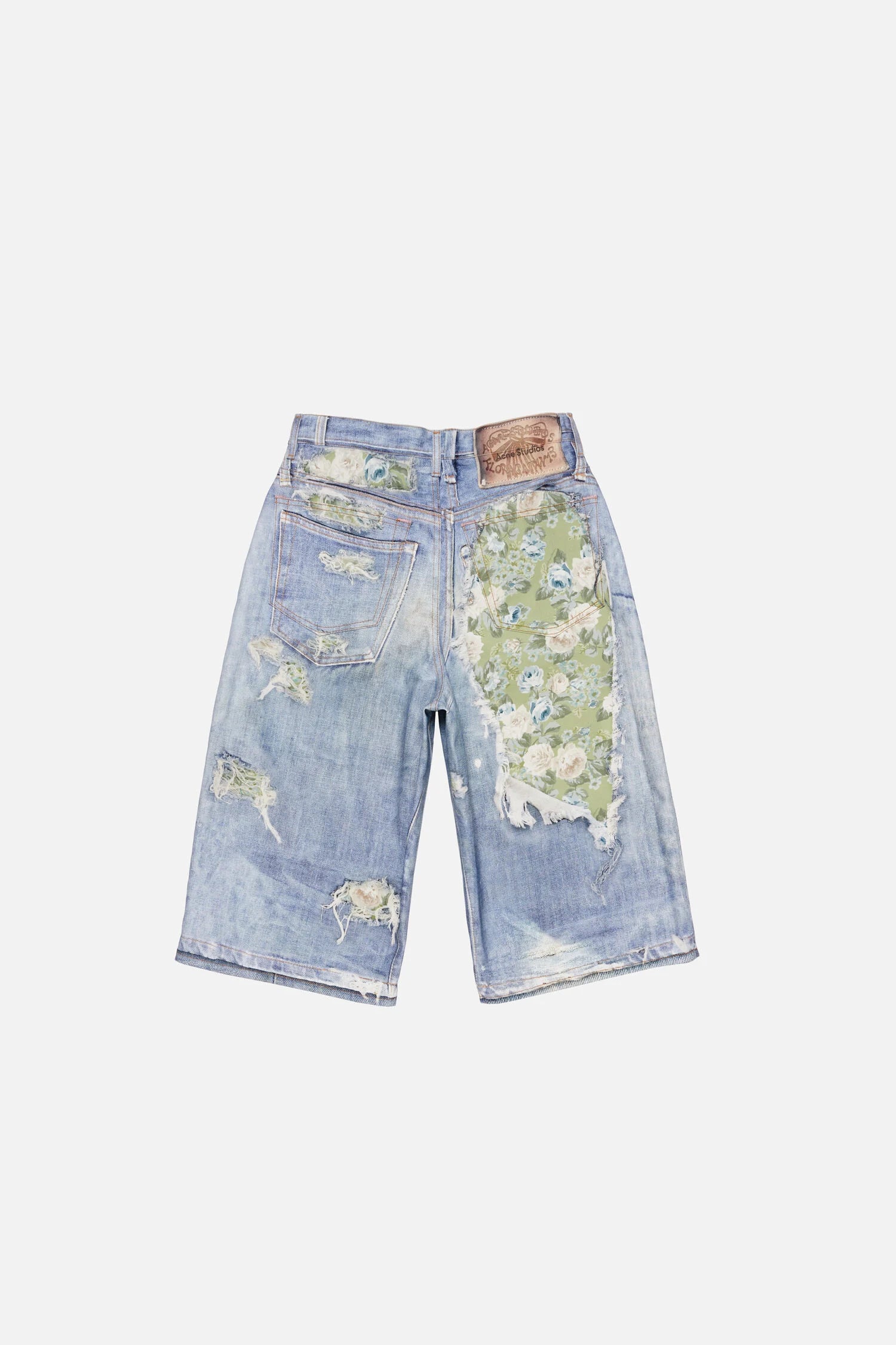 Trompe-l’œil denim shorts