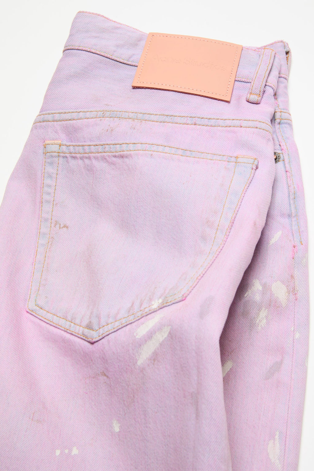 Pink denim shorts