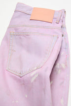 Pink denim shorts