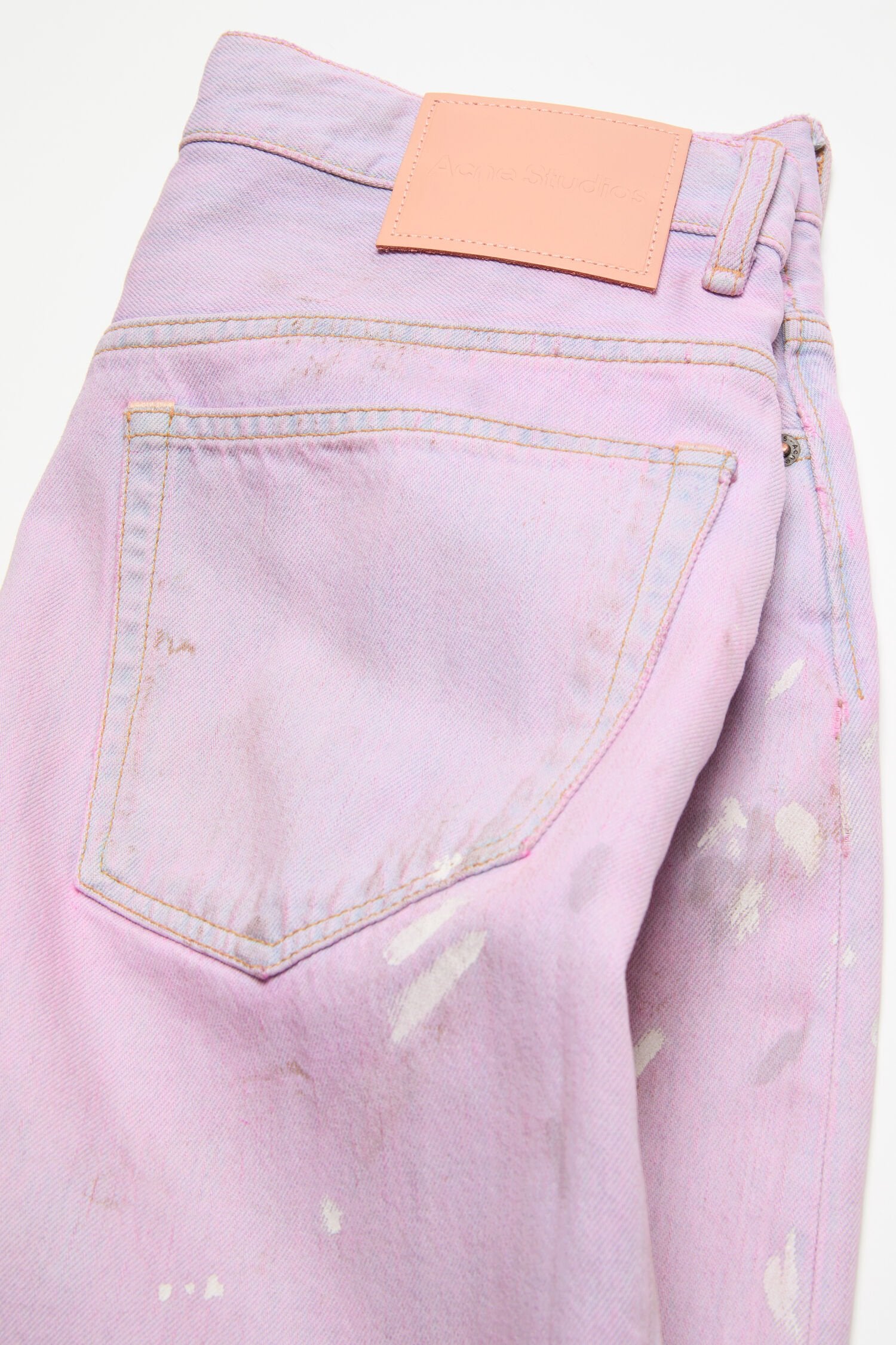 Pink denim shorts
