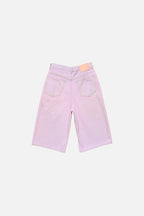 Pink denim shorts