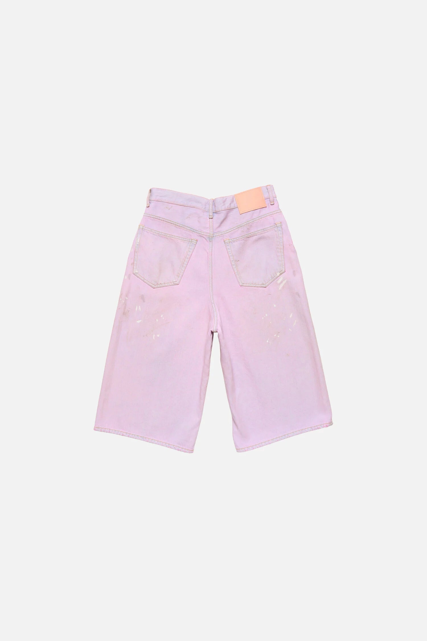 Pink denim shorts