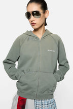 Mended fleece hoodie