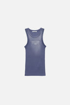 Sprayed logo tank top