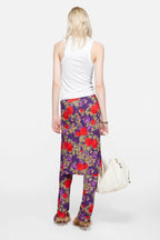 Crinkled printed tanktop