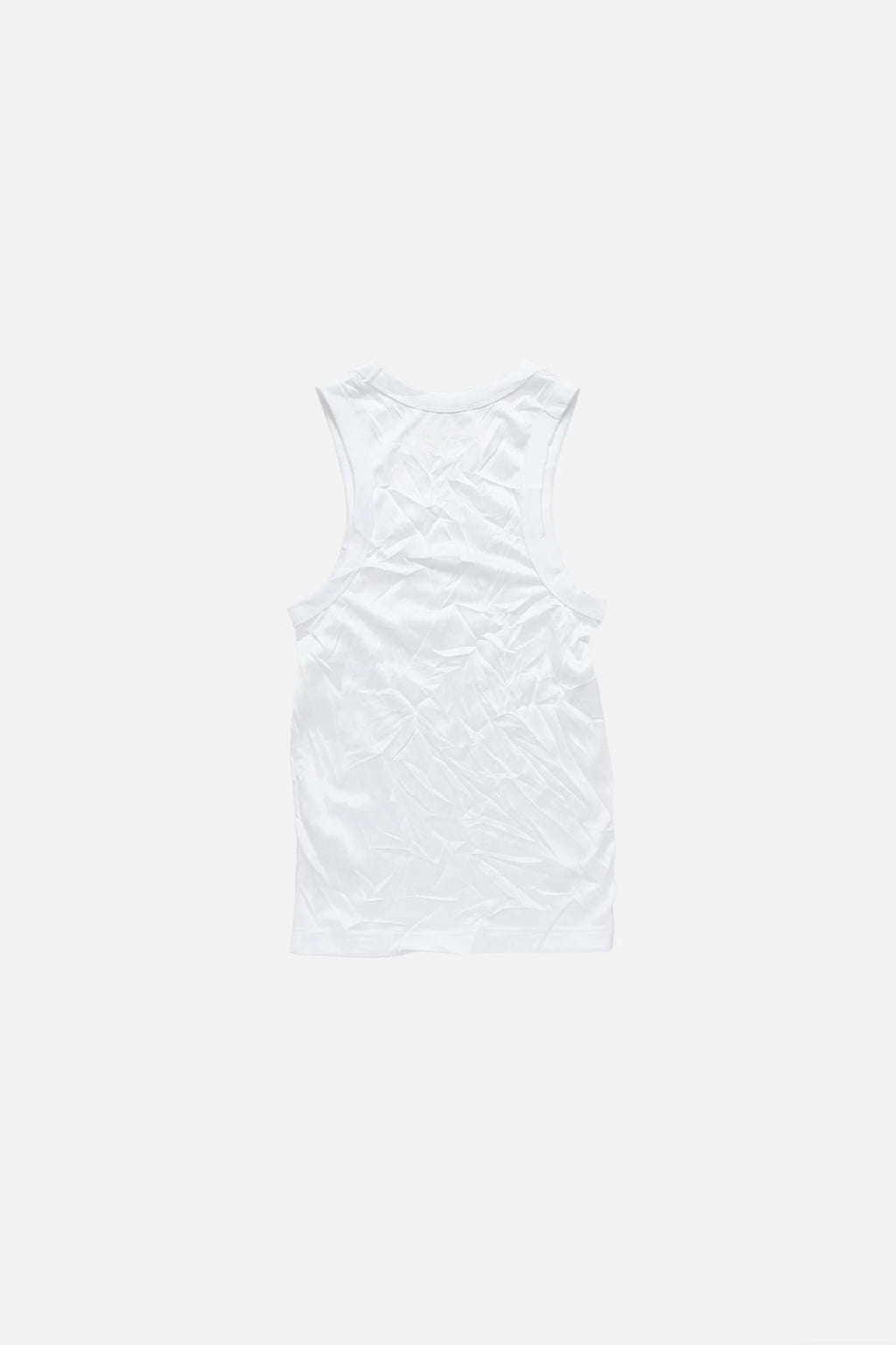 Crinkled printed tanktop
