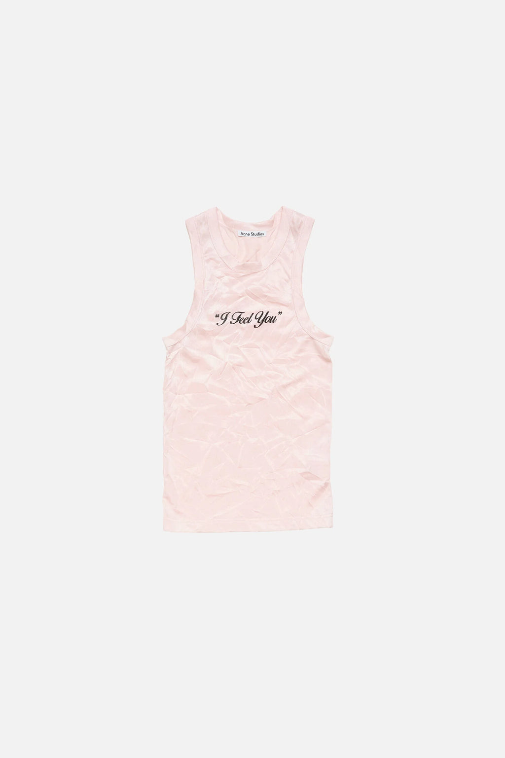 Crinkled printed tanktop