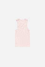 Crinkled printed tanktop