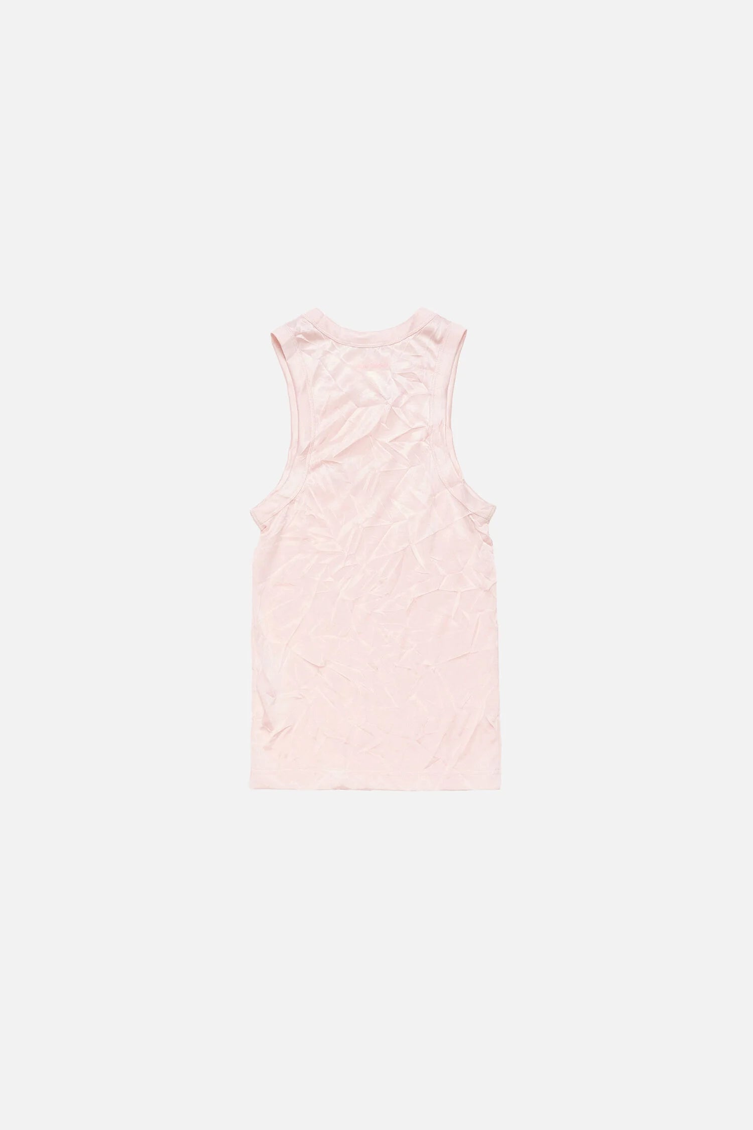 Crinkled printed tanktop