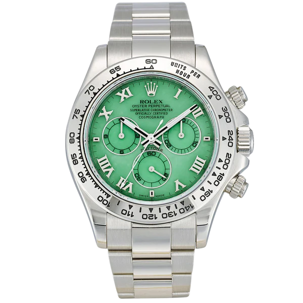 Rolex Daytona Ref. 116509 White Gold "Green Beach"