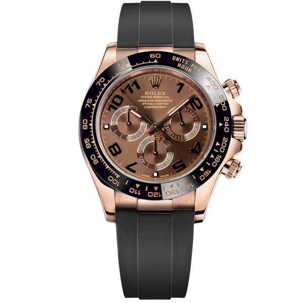 Rolex Daytona Ref. 116515LN Rose Gold Chocolate Dial on Oysterflex Arabic Numbers