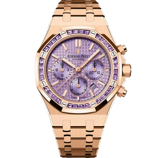 Audemars Piguet Royal Oak Chronograph Ref. 26319OR.AY.1256OR.01 38MM Rose Gold Amethyst Dial/Bezel