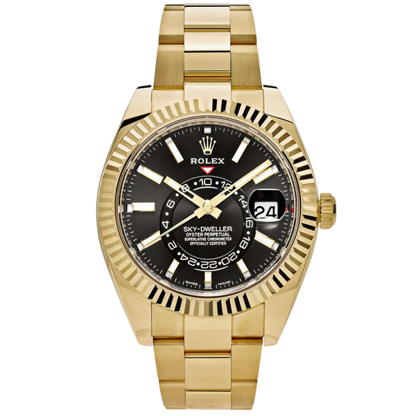 Rolex Skydweller Ref. 336938 42MM Yellow Gold Black Dial on Oyster