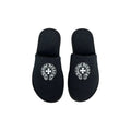 Chrome Hearts Cross Horse Shoe Logo Black Slippers